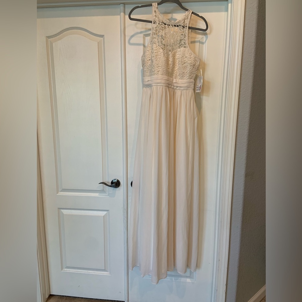 Saved By The Dress cream color long dress